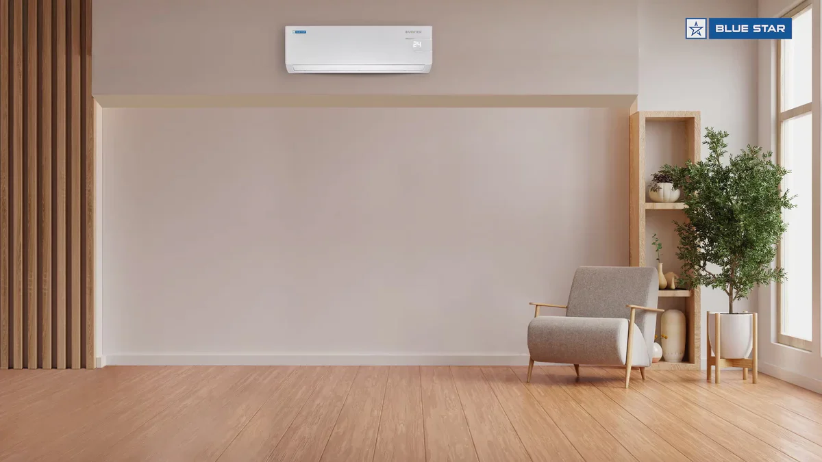 Blue Star 1.3 Ton 3 Star, Inverter Split AC (Copper,Convertible 5 in 1 Cooling, Auto Defrost, Multi Sensors, Dust Filters, Blue Fins, IC315YNU,White) - Image 9
