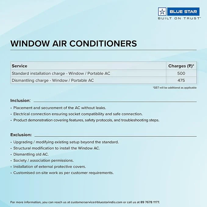Blue Star 1.5 Ton 3 Star Inverter Window AC (Copper, Turbo Cool, Hydrophilic Blue Fins, Dust Filters, Self-Diagnosis, WIE318L, White) - Image 6