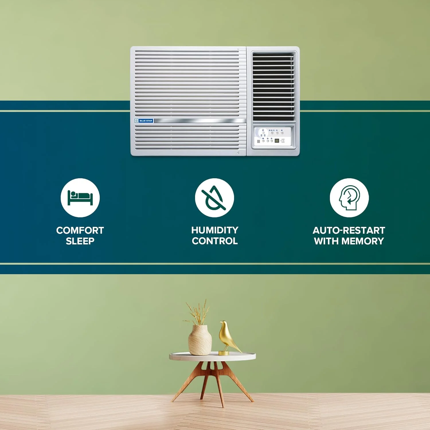 Blue Star 1.5 Ton 5 Star Inverter Window AC (Copper, Turbo Cool, Fan Modes-Auto/High/Medium/Low, Hydrophilic Blue Fins, Dust Filters, Self-Diagnosis, WID518L, White) - Image 4
