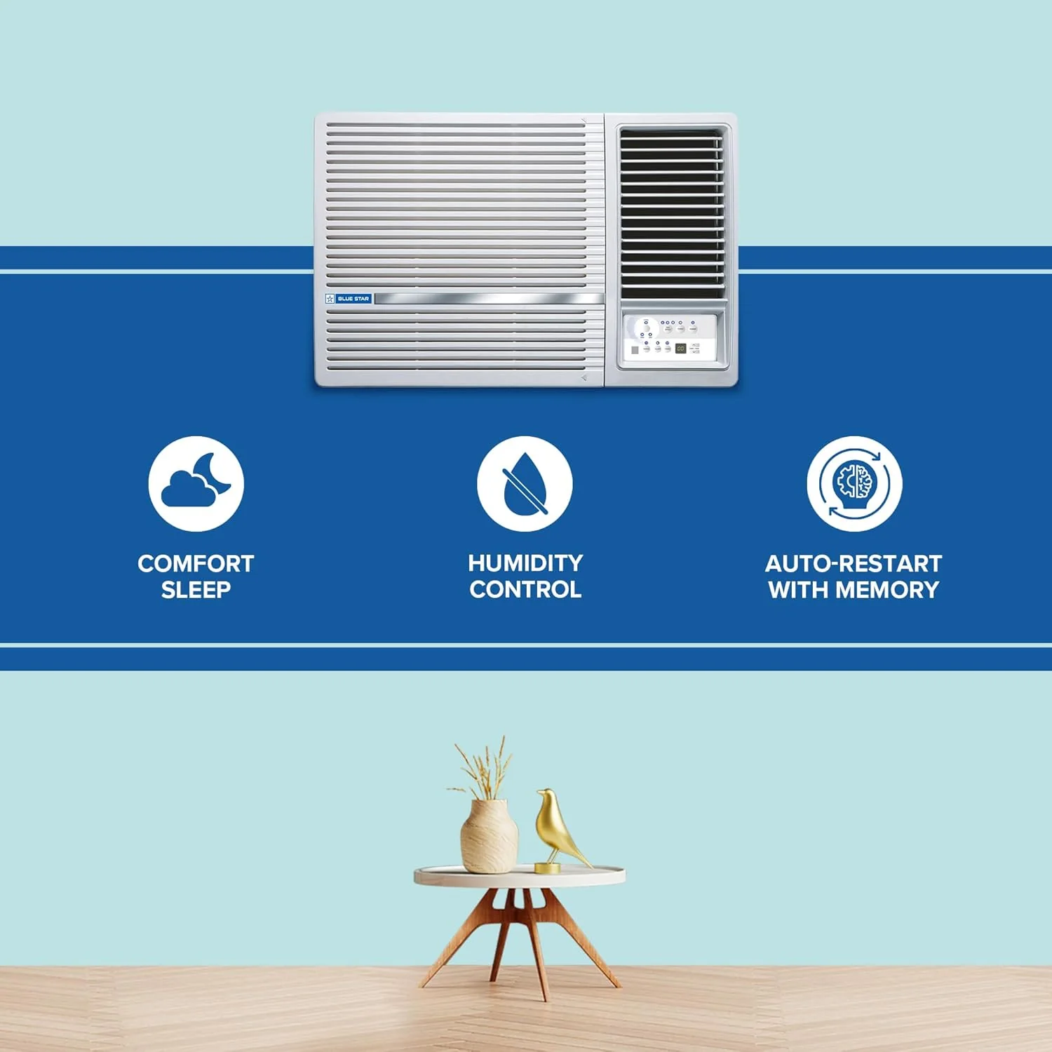 Blue Star 1 Ton 2 Star, Window AC (Copper, 2 Way Swing, Multi Sensors, Blue Fins, Self Diagnosis, WFA312LXU, White) - Image 3