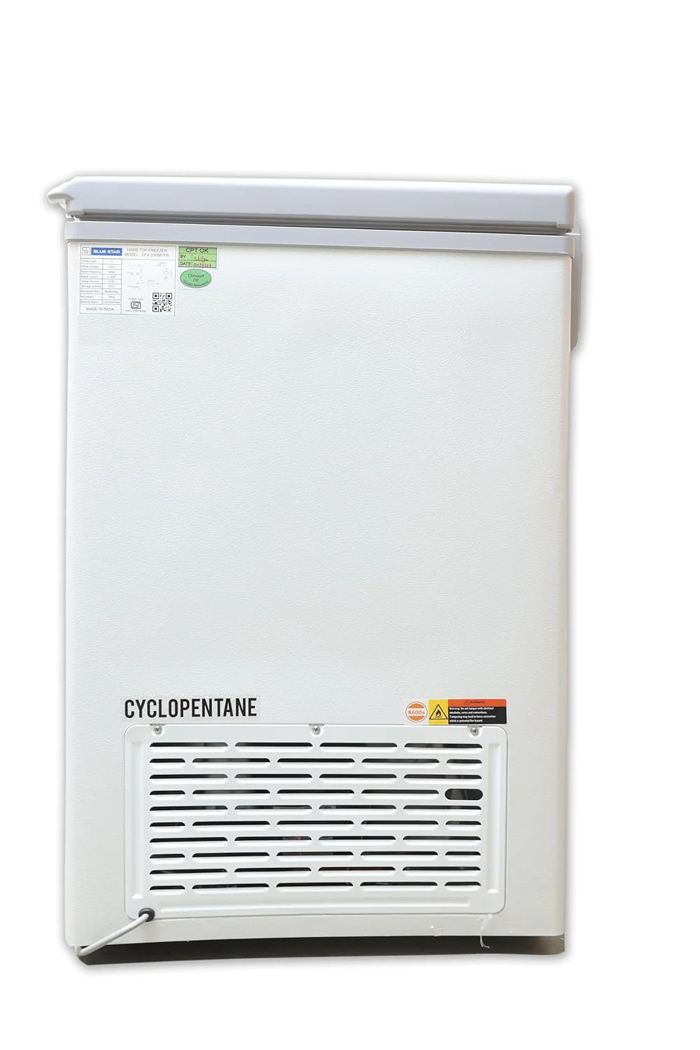Blue Star CF4-230NEYW Single Door Deep Freezer (215 Liter, White, 4-star) - Image 7