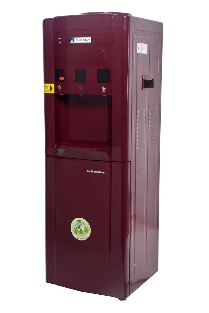 BLUE STAR Hot and Cold Abs Plastic Water Dispenser with Refrigerator (Maroon, 14 L), 14 Liter - Image 2