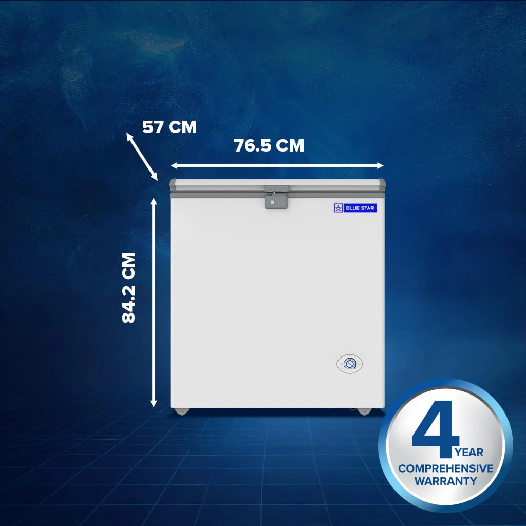 Blue Star HT3-N180, 180 Liter Hard Top Single Door Deep Freezer (161 Liter, White, 3-star) - Image 4