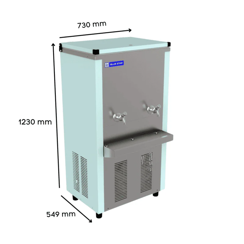 Blue Star SWC60120PS 120L Storage 60 LPH Commercial Stainless Steel Water Cooler - Image 5