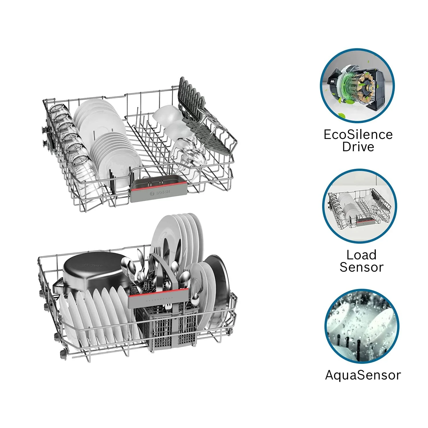 Bosch 13 Place Settings Dishwasher (SMS6ITI00I, Silver Inox) - Image 6