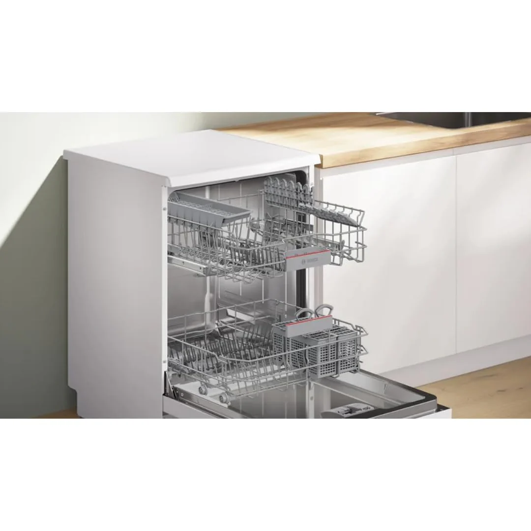 Bosch 14 Place Settings Dishwasher (SMS6IKW01I, Free-Standing, 60 cm, White, Home Connect, EcoSilence Drive, Intensive Kadhai Wash, Inverter Motor) - Image 5