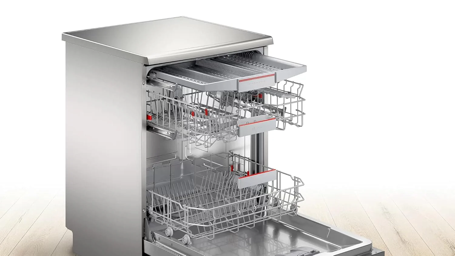 Bosch 14 Place Settings free-standing Dishwasher (SMS6HVI01I, Fingerprint free steel) - Image 2