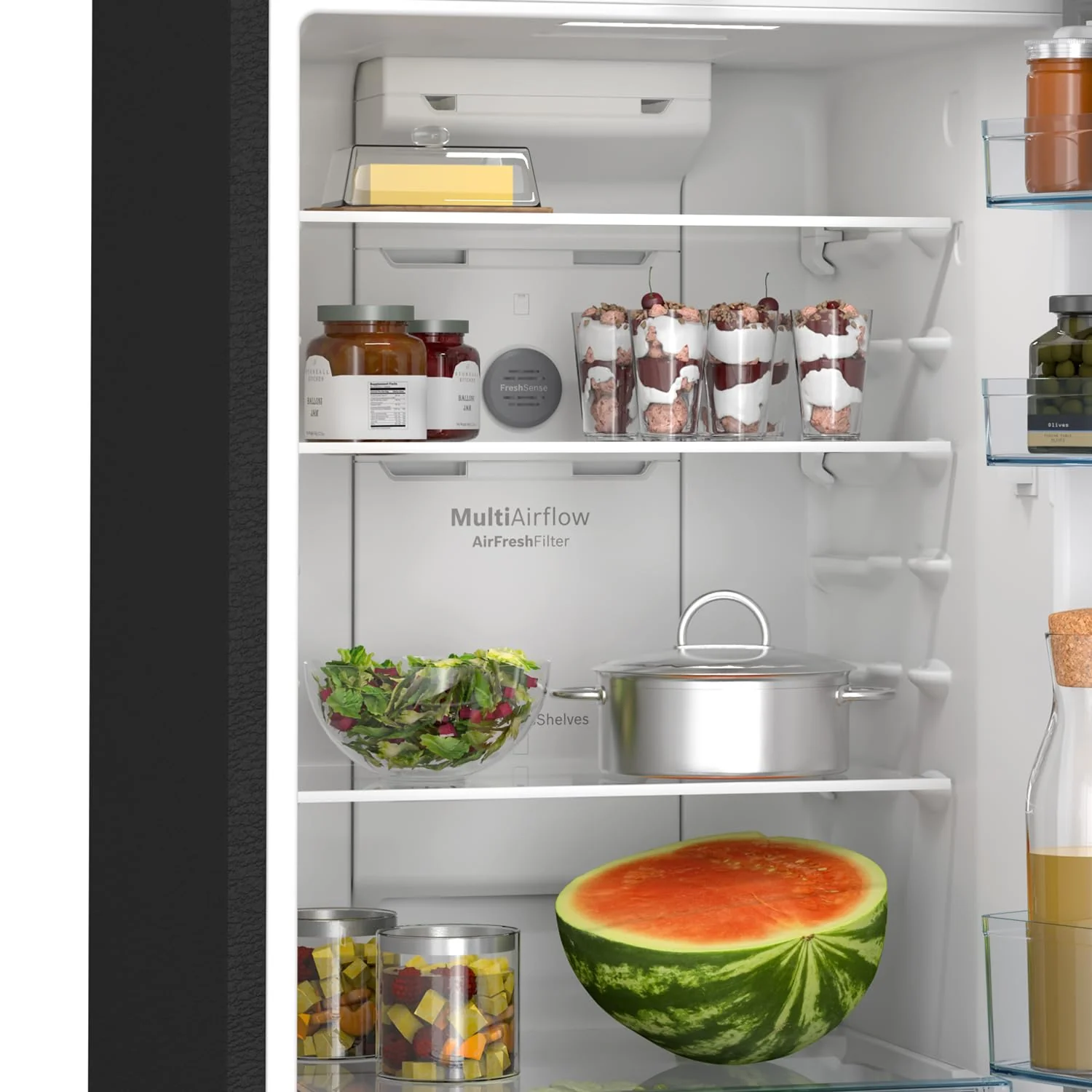 Bosch 243L, 2 Star, Frost Free Double Door Refrigerator | 6-in-1 Convertible Modes | 80min Convert | Touch Panel | Extend Cool up to 18 hrs | SuperFreeze (CTC27U12VI, Dark Lake, 2026) - Image 8