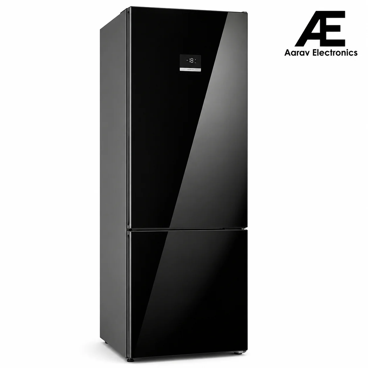 Bosch 508L 2 Star Inverter Frost Free Bottom Freezer Refrigerator (KGN56LB42I, Digital Display, Super Freeze, 80min Convert, Black Glass Door, VitaFresh, MultiAirflow, Home Connect)