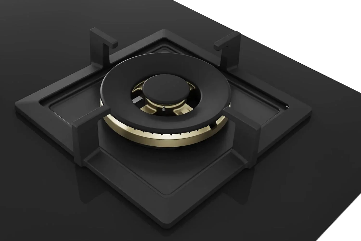Bosch Built in Gas Hob Black Tempered glass Glass 3 Burner Auto Ignition 75 cm True Brass 2D Ring Burners with Matt Black Heat Shields & Cast Iron pan supports (PND7B6F20I) - Image 5