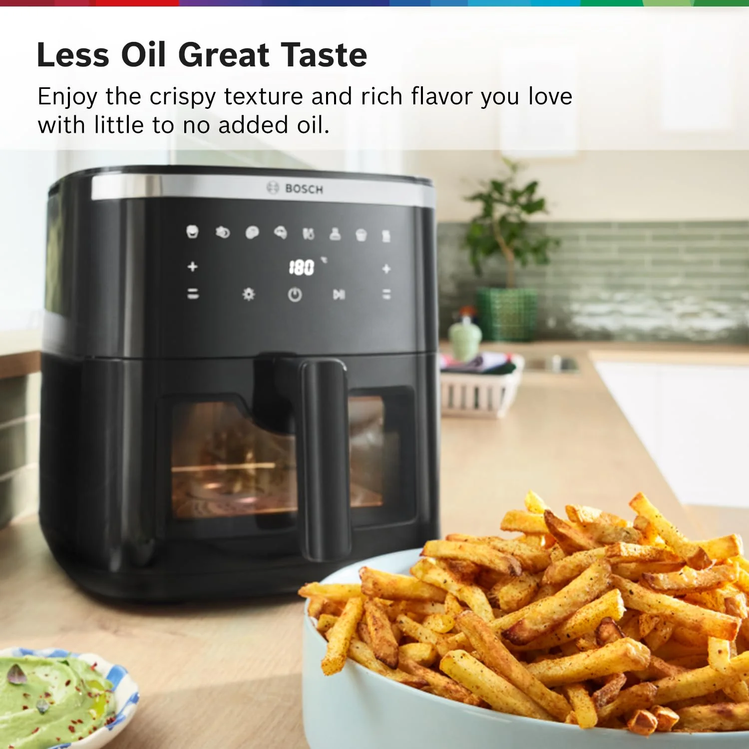 Bosch Crispmaxx Air Fryer 7.2L with baking tray, With Touch Panel,7 Presets menus,Illuminated Viewing Window, Shake Alarm,MAF671B5IN,Black - Image 12