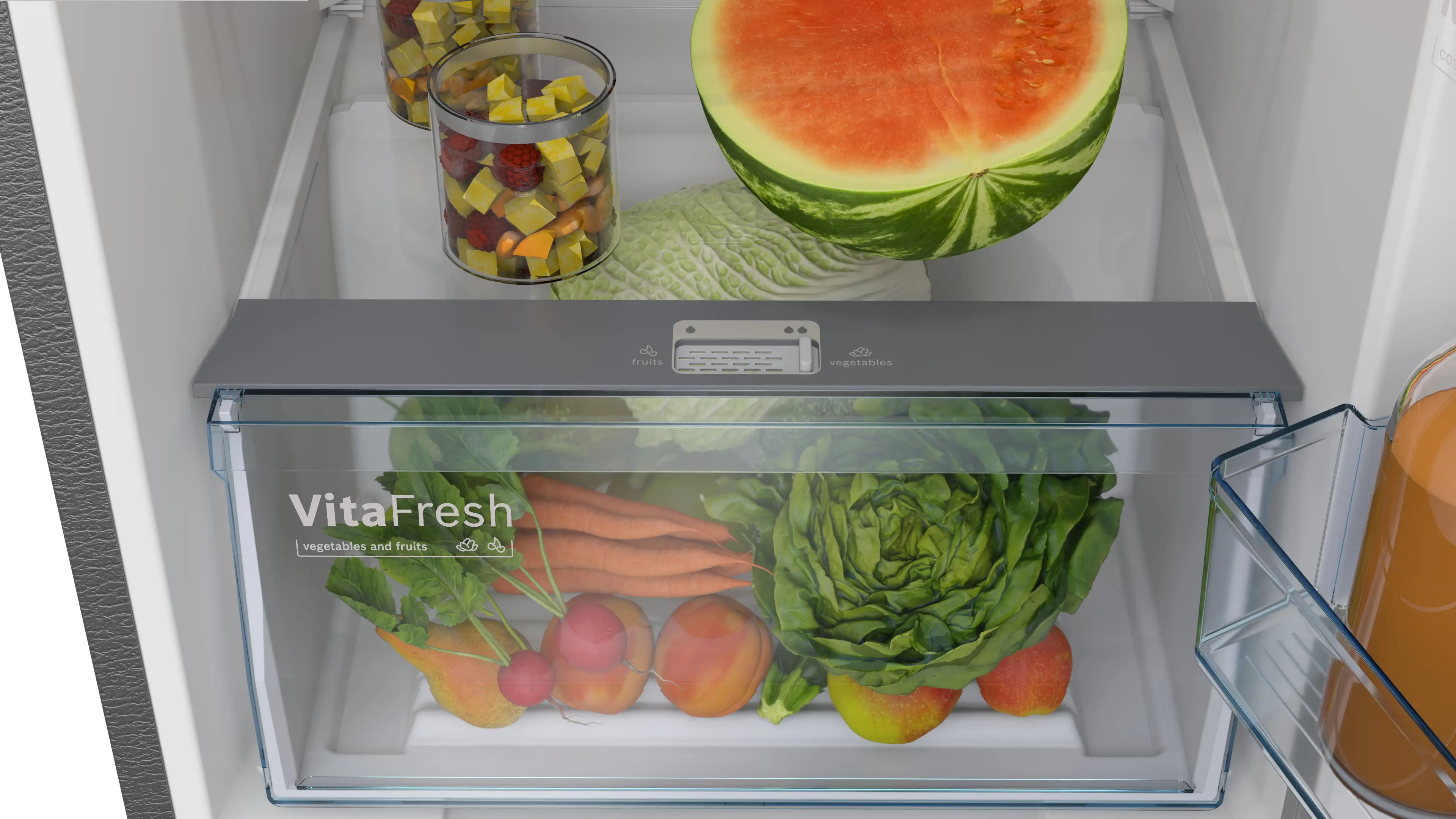 Bosch CTC35S21VI 350L Double Door Refrigerator, Frost Free, 6-in-1 Convertible Modes, VitaFresh Technology, Multi Airflow System, VarioInverter Compressor, LED Lighting (Silver Finish) - Image 5