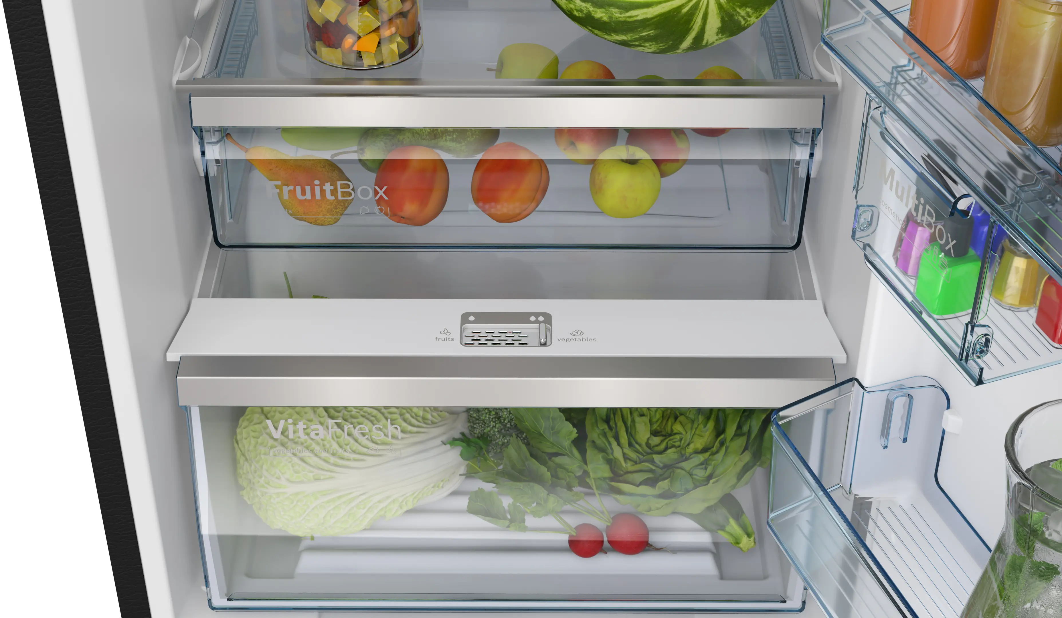 Bosch CTN39S31VI 390L Double Door Refrigerator, Frost Free, VitaFresh Technology, Multi Airflow System, Inverter Compressor, LED Lighting (Cosmic Steel Finish) - Image 5