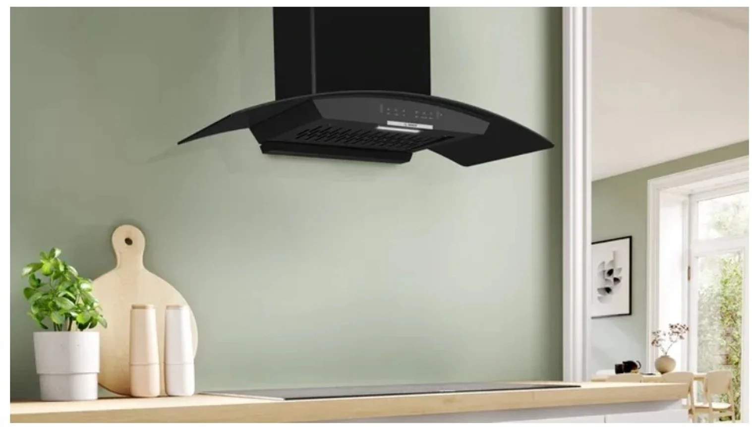 BOSCH DWA98IJ60I Auto Clean Wall Mounted ISI CERTIFIED - BLACK 1200 CMH Chimney - Image 2