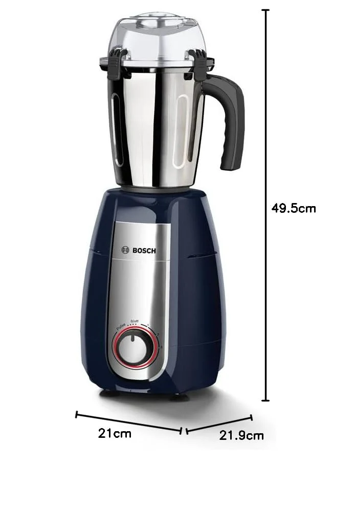 Bosch MGM6642DIN TrueMixx Style 750W Mixer Grinder (Blue) - Image 2