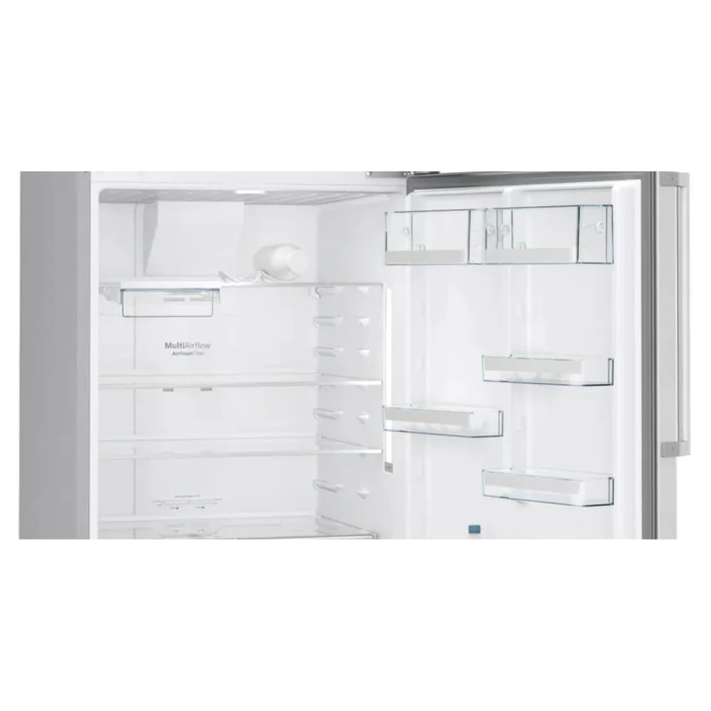 Bosch Series 6 542 L Frost Free Double Door Refrigerator, Freezer on Top, Total No Frost, Brushed Steel Anti-Fingerprint, 186 x 75 cm (KDN76AID0I) - Image 4