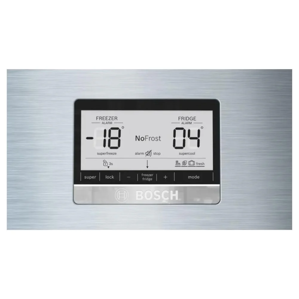 Bosch Series 6 542 L Frost Free Double Door Refrigerator, Freezer on Top, Total No Frost, Brushed Steel Anti-Fingerprint, 186 x 75 cm (KDN76AID0I) - Image 5