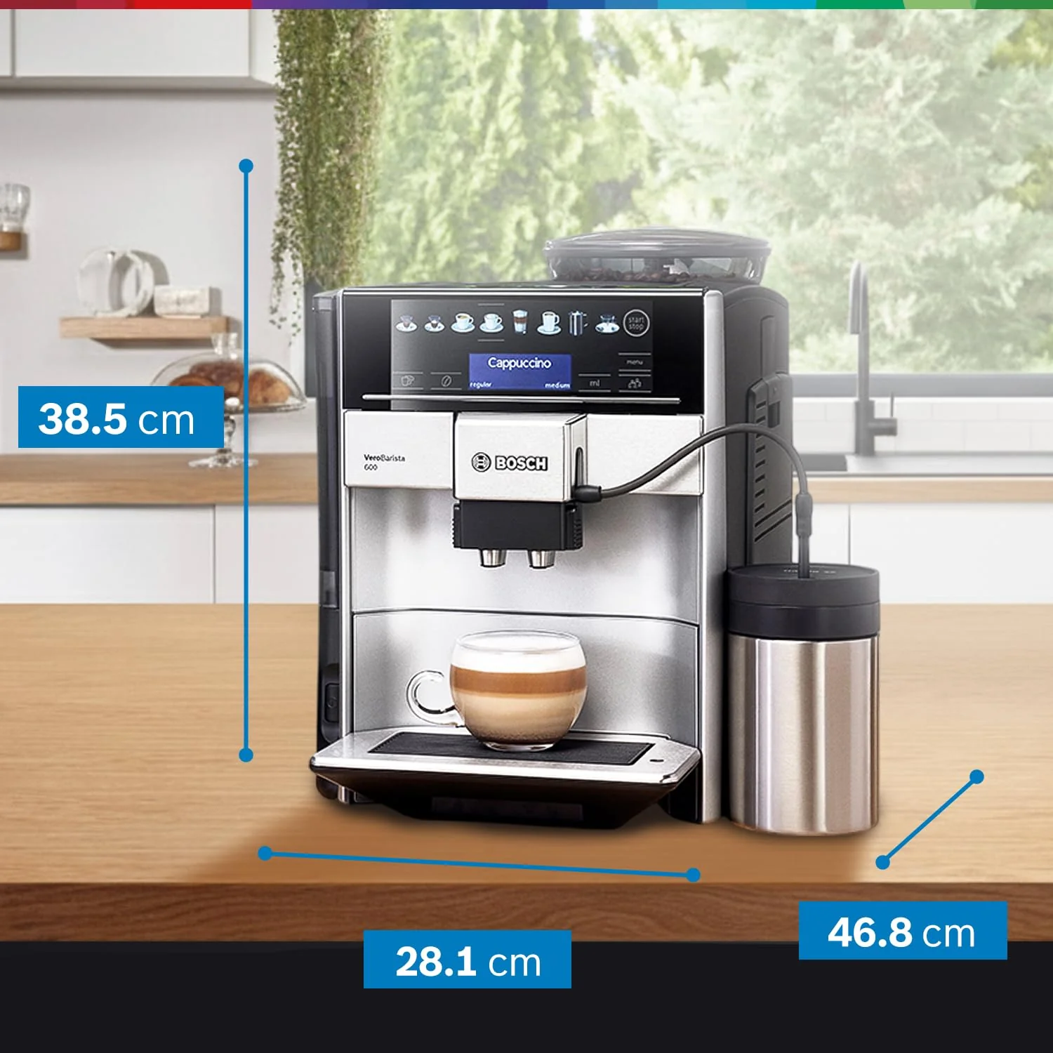 Bosch Series 6, Fully Automatic Espresso Machine, Verobarista 600, Silver - Image 2