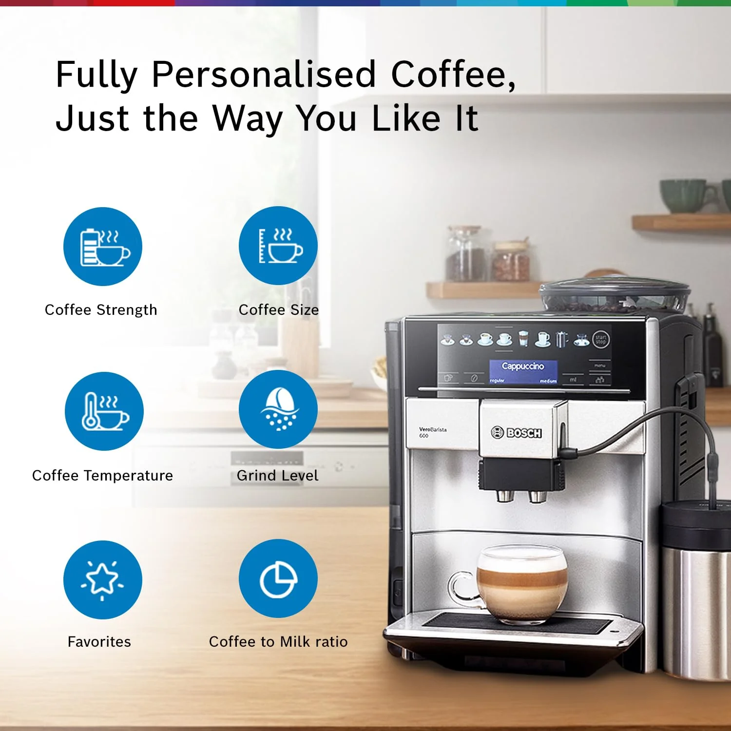 Bosch Series 6, Fully Automatic Espresso Machine, Verobarista 600, Silver - Image 7