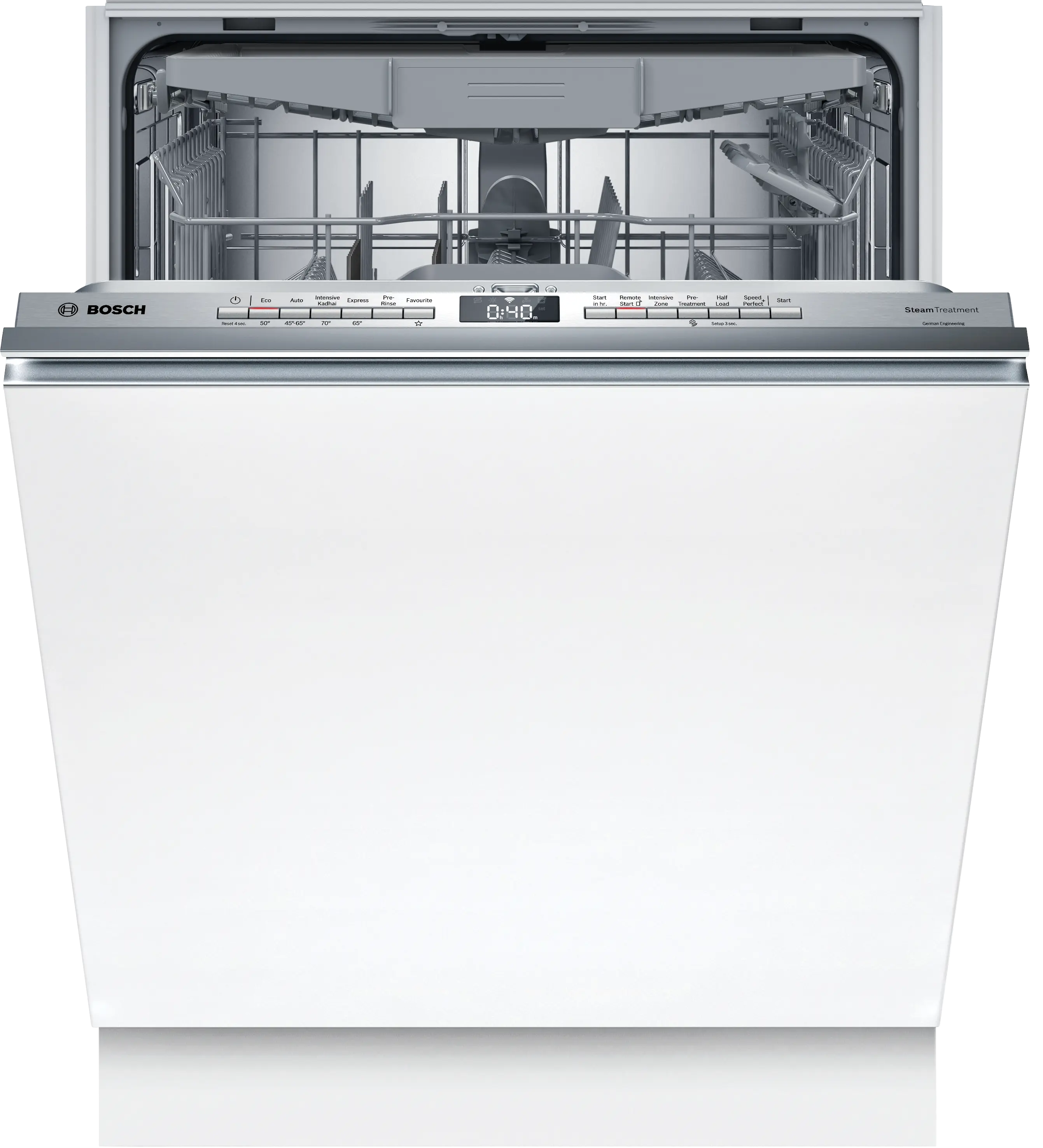 Bosch SMV6HMX01I Fully Integrated Built-in Dishwasher | 14 Place Settings | Home Connect (Wi-Fi Enabled) | Extra Dry Function | Silence Plus | Energy Efficient | Stainless Steel Interior