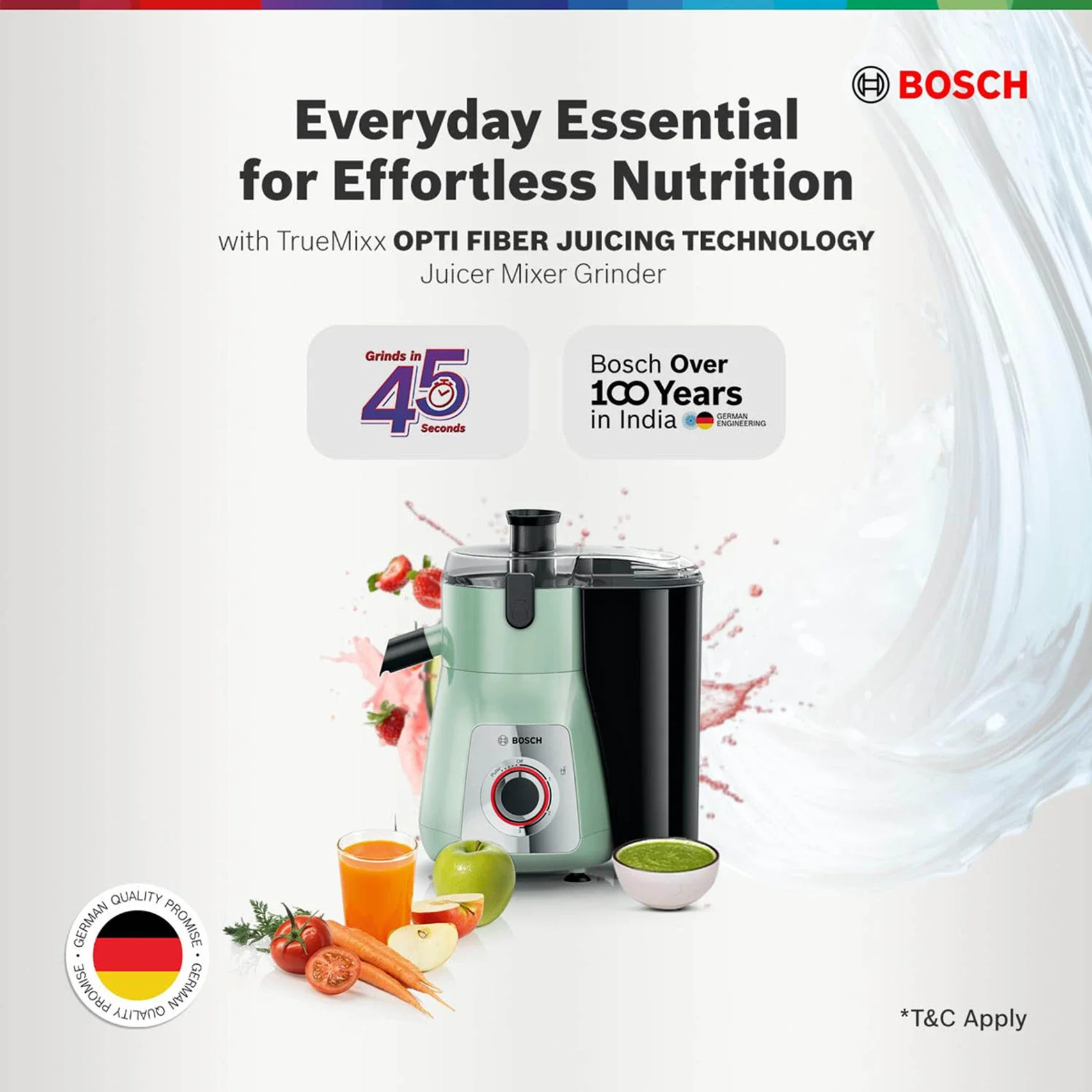 Bosch TrueMixx MJ4412A1GI 750W Juicer Mixer Grinder (Green) - Image 5