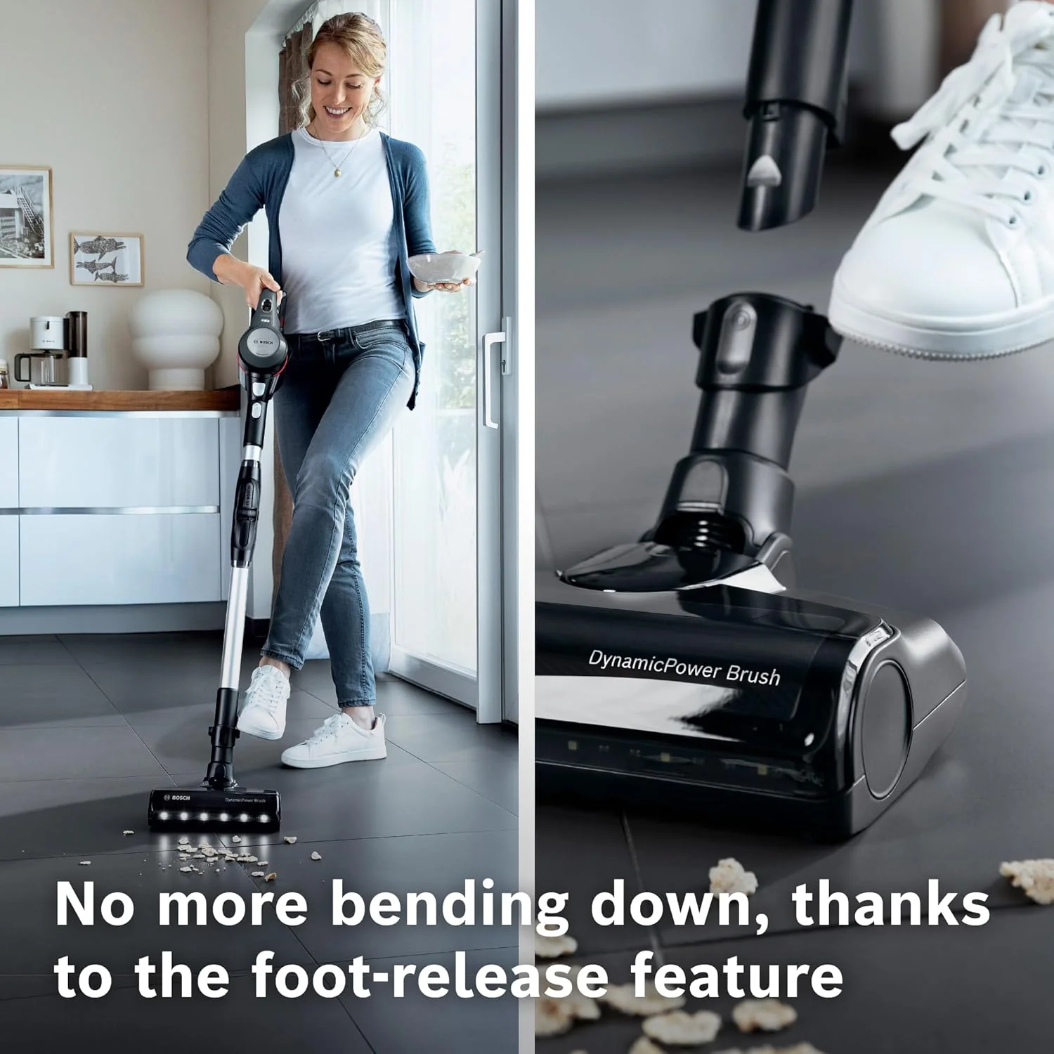 Bosch Unlimited 7 Cordless Vacuum Cleaner with Rechargeable 3.0 Ah Battery and FlexTube, LED Lighting, 10-Year Motor Warranty, in Graphite - Image 10