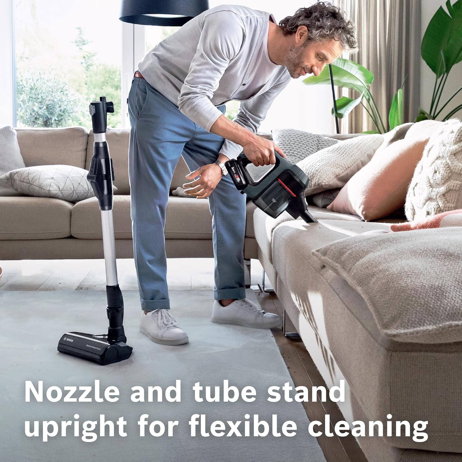 Bosch Unlimited 7 Cordless Vacuum Cleaner with Rechargeable 3.0 Ah Battery and FlexTube, LED Lighting, 10-Year Motor Warranty, in Graphite - Image 11