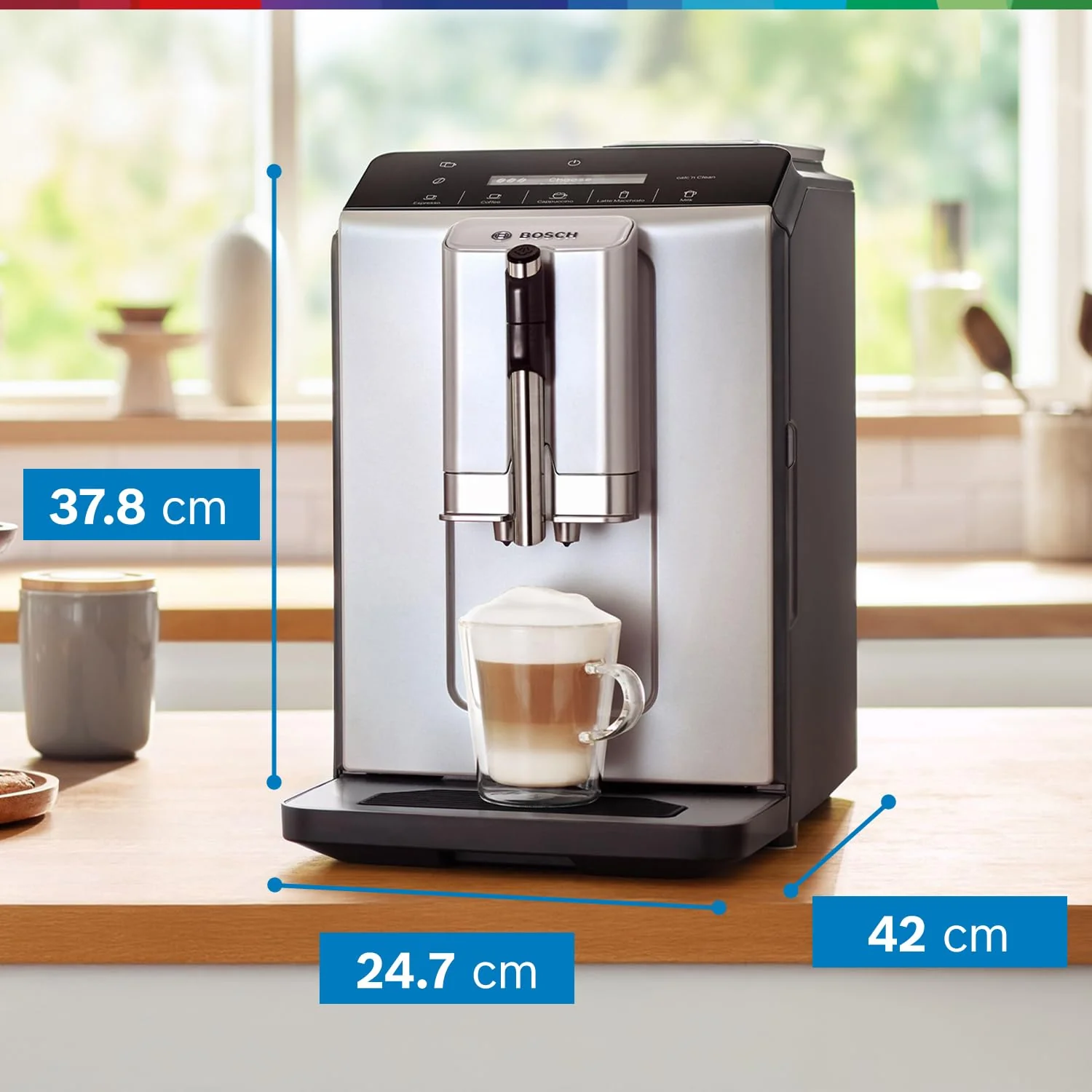 Bosch VeroCafe Series 2, Fully Automatic Espresso Machine Silk Silver - Image 2