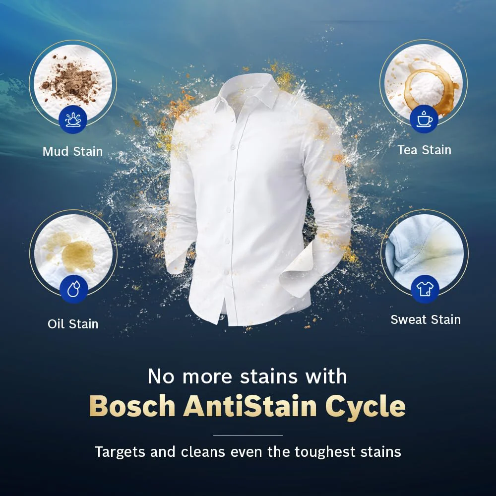 Bosch WGA242IRIN 9 Kg 5 Star Front Load Fully Automatic Washing Machine, AI ActiveWater Plus, Auto Dosing, 1200 RPM - Image 3
