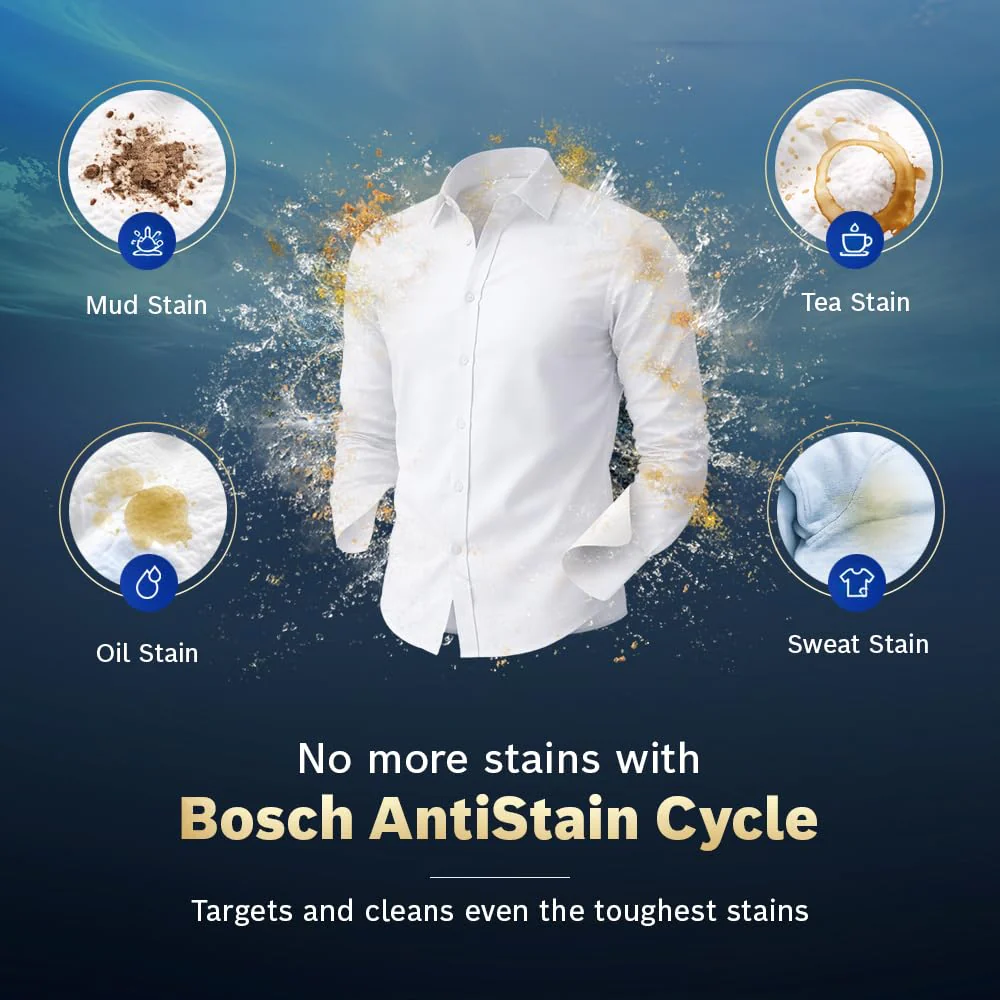 Bosch WGA242ISIN 9 Kg 5 Star Front Load Fully Automatic Washing Machine, AI ActiveWater Plus, Auto Dosing, 1200 RPM - Image 4