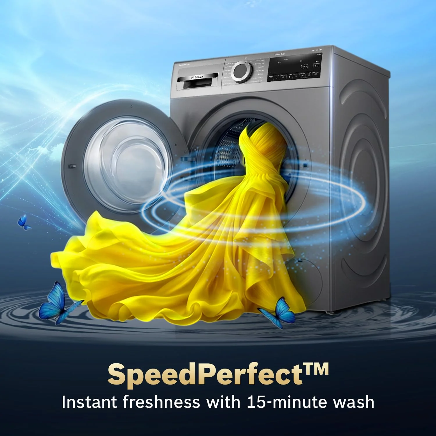 Bosch WGA254IRIN 10 Kg 5 Star Front Load Fully Automatic Washing Machine, AI ActiveWater Plus, Auto Dosing, 1400 RPM, In-built Heater - Image 2
