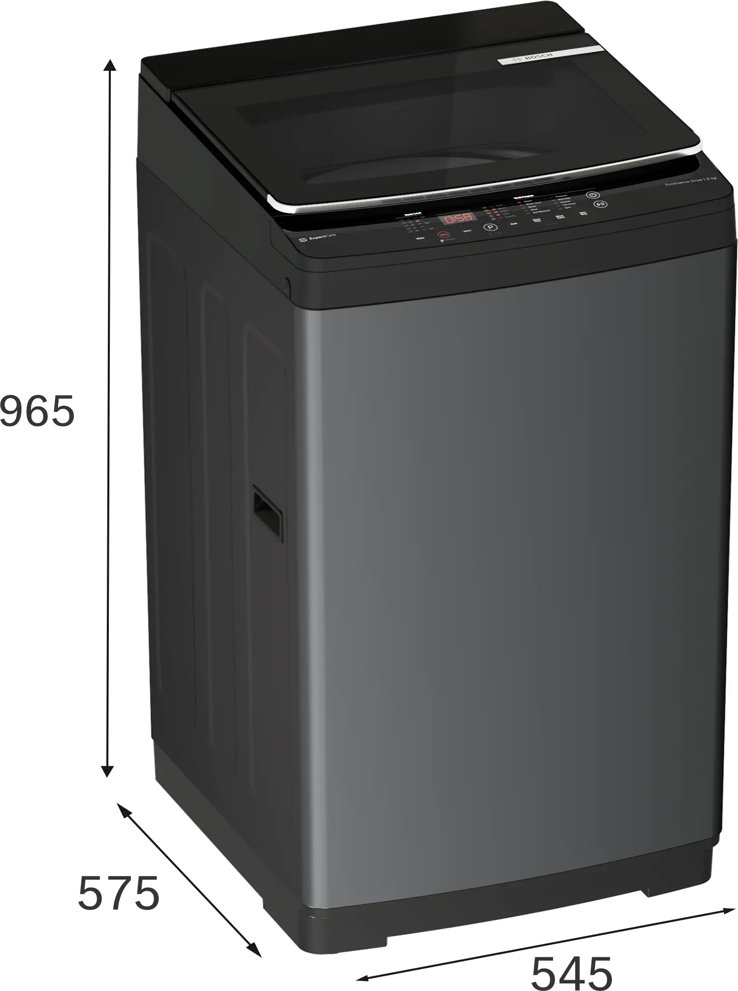 Bosch WOE80EV0IN Fully Automatic Top Load Washing Machine, EcoSilence Drive, Anti-Vibration Design, 8 kg Capacity, Multiple Wash Programs, Inbuilt Heater, ActiveWater Plus & Child Lock (Silver/White) - Image 5