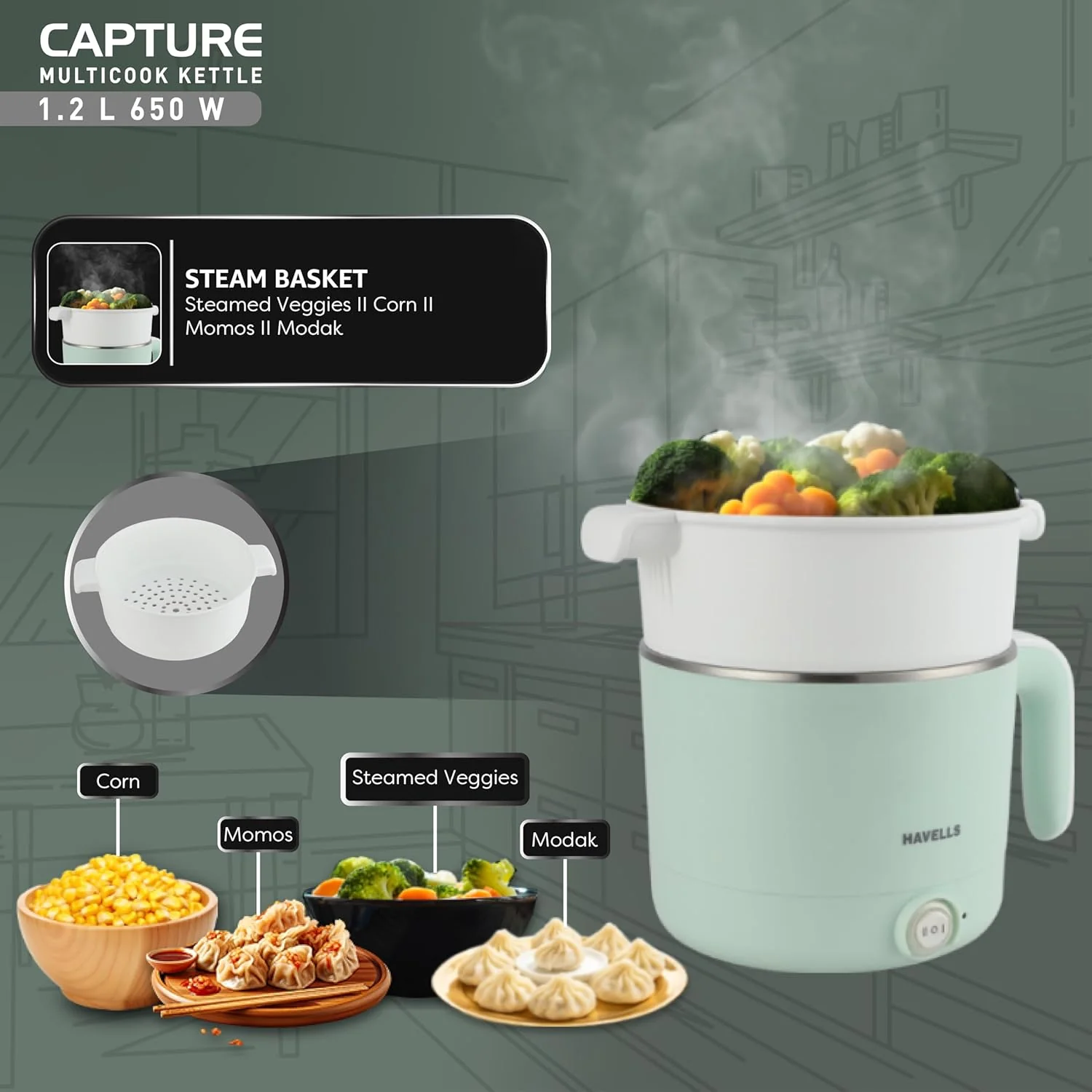 Capture 1.2L Multicook Electric Kettle - Image 4