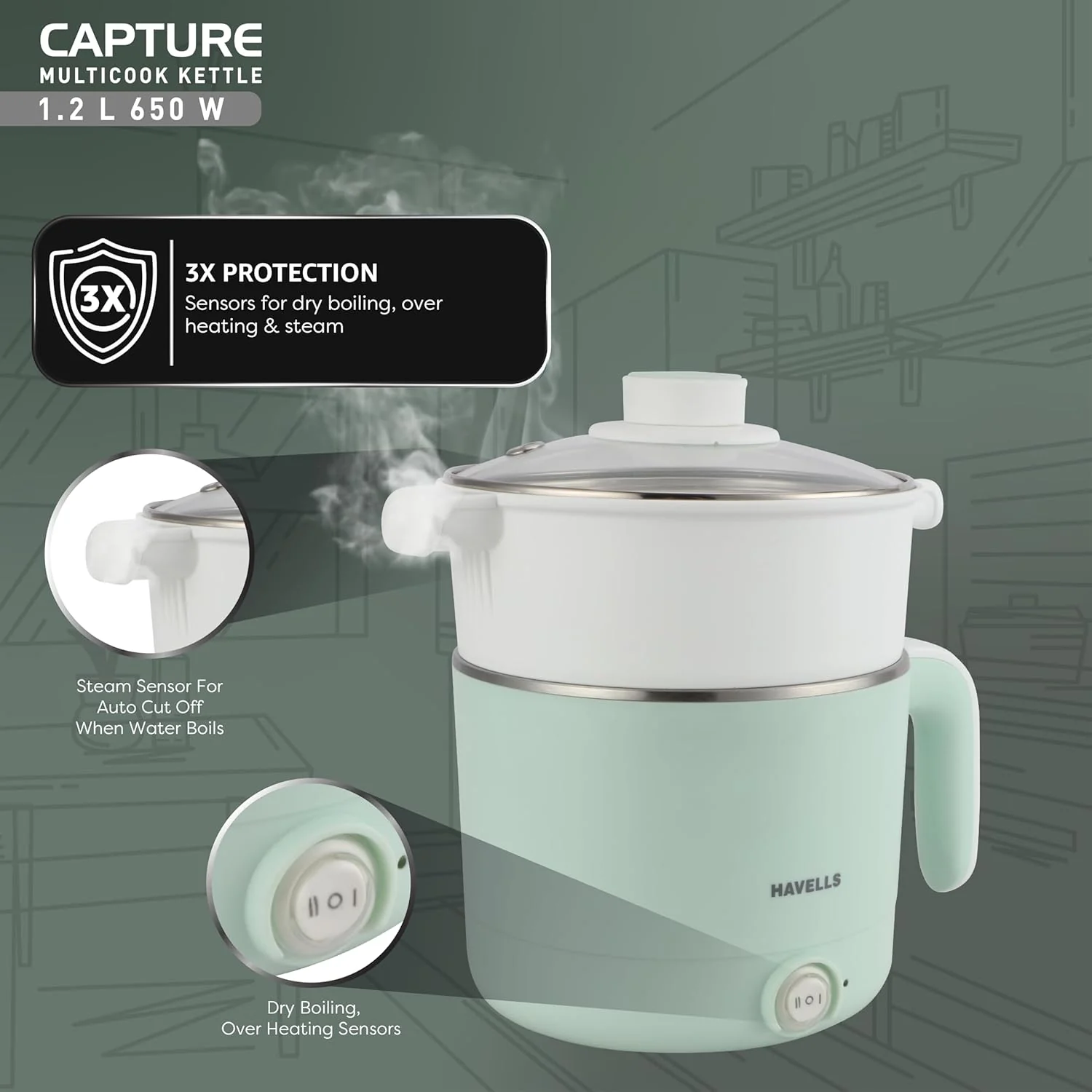 Capture 1.2L Multicook Electric Kettle - Image 7