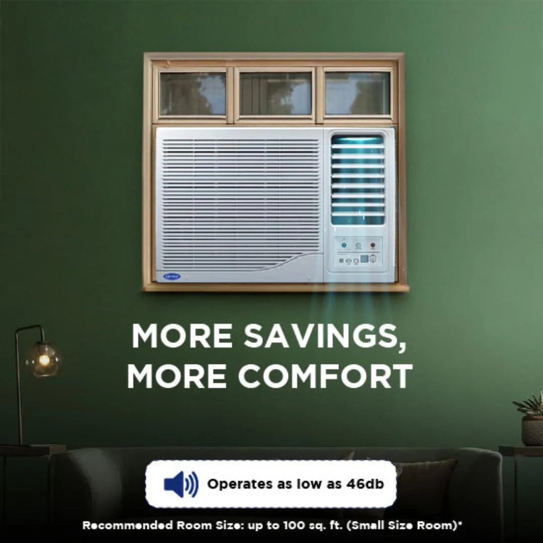 Carrier 2 Ton 2 Star Window Air Conditioner (Estrella GX Series, R32, High Ambient Cooling up to 50°C, Turbo Mode, Energy Saver, Sleep & Dry Mode, Auto Restart, 2026 Model, White) CAW24EC2R36F0 - Image 4