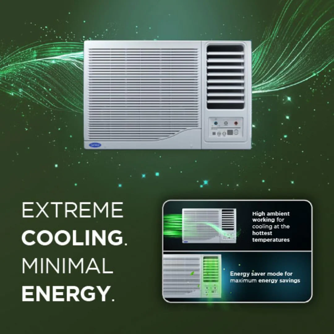 Carrier 2 Ton 2 Star Window Air Conditioner (Estrella GX Series, R32, High Ambient Cooling up to 50°C, Turbo Mode, Energy Saver, Sleep & Dry Mode, Auto Restart, 2026 Model, White) CAW24EC2R36F0 - Image 5