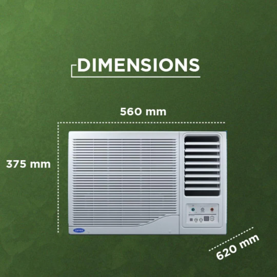 Carrier 2 Ton 2 Star Window Air Conditioner (Estrella GX Series, R32, High Ambient Cooling up to 50°C, Turbo Mode, Energy Saver, Sleep & Dry Mode, Auto Restart, 2026 Model, White) CAW24EC2R36F0 - Image 8