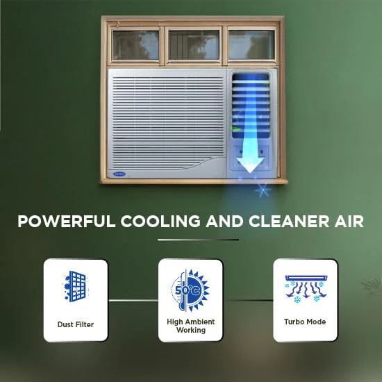 Carrier Estrella Gx 1 Ton 2 Star Window Air Conditioner (R32 Refrigerant, Turbo Mode, Energy Saver, Dust Filter, High Ambient Cooling up to 50°C, White) CAW12EC2R36F0 - Image 5