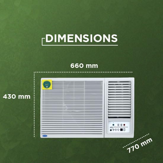 Carrier ESTRELLA GXi 1.5 Ton 5 Star Window Inverter AC with Dust Filter, Auto Restart, Turbo/Sleep/Dry Mode | 100% Copper Condenser | Energy Efficient, Cools Even at 52°C (CIW19EC5R36F0, White) - Image 8
