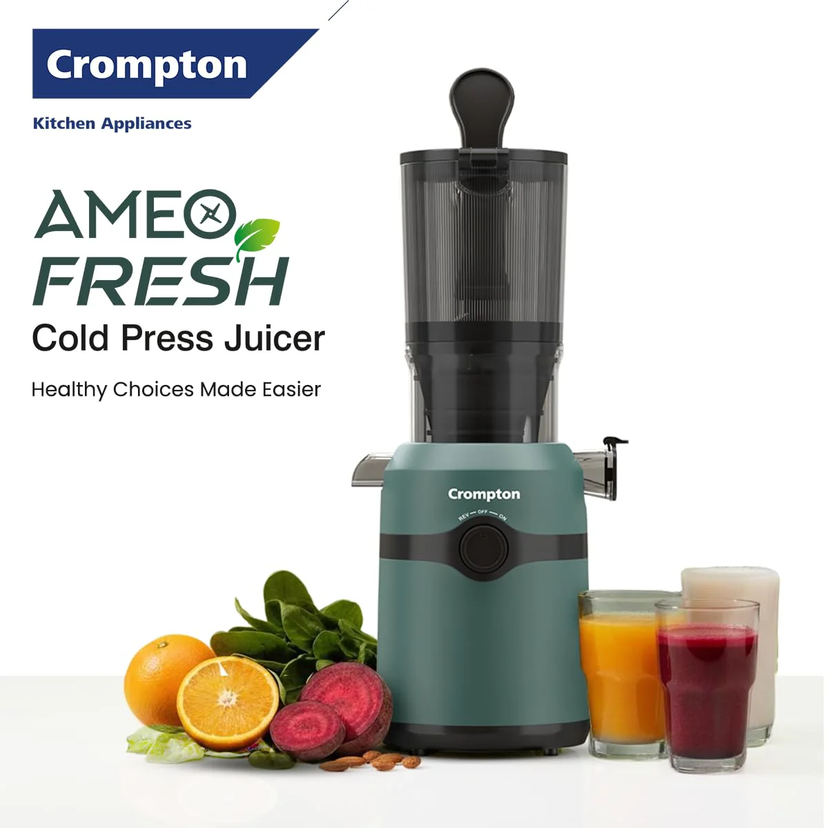 Crompton Ameo Fresh 200W Cold Press Juicer with Nutri Fresh Technology - Image 4