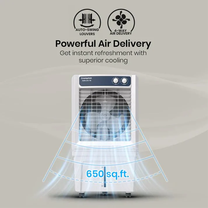 Crompton Aura Neo DAC 90 Desert Air Cooler | Honeycomb Pads | Auto Fill | Inverter Compatible - Image 3