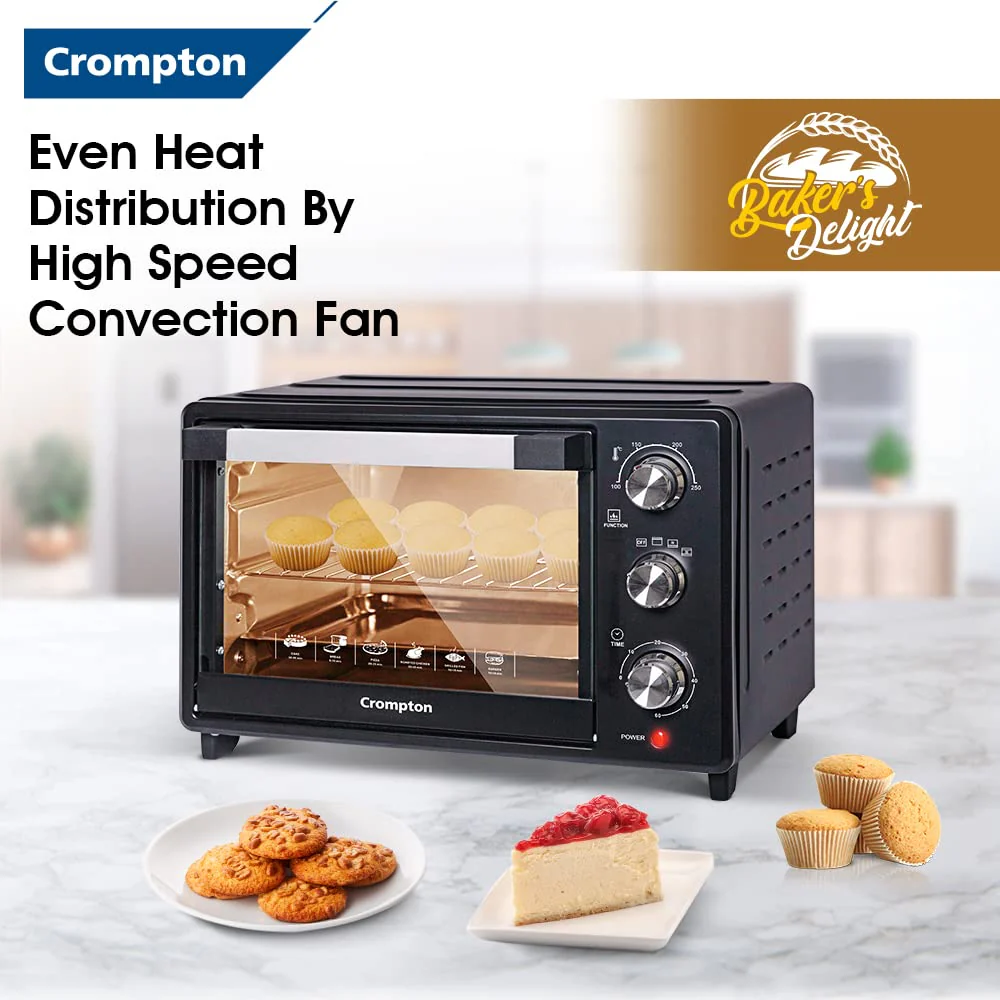 Crompton Baker's Delight 25 Ltr Oven Toaster Grill (OTG) with convection, with Even Heat Distribution - Image 7