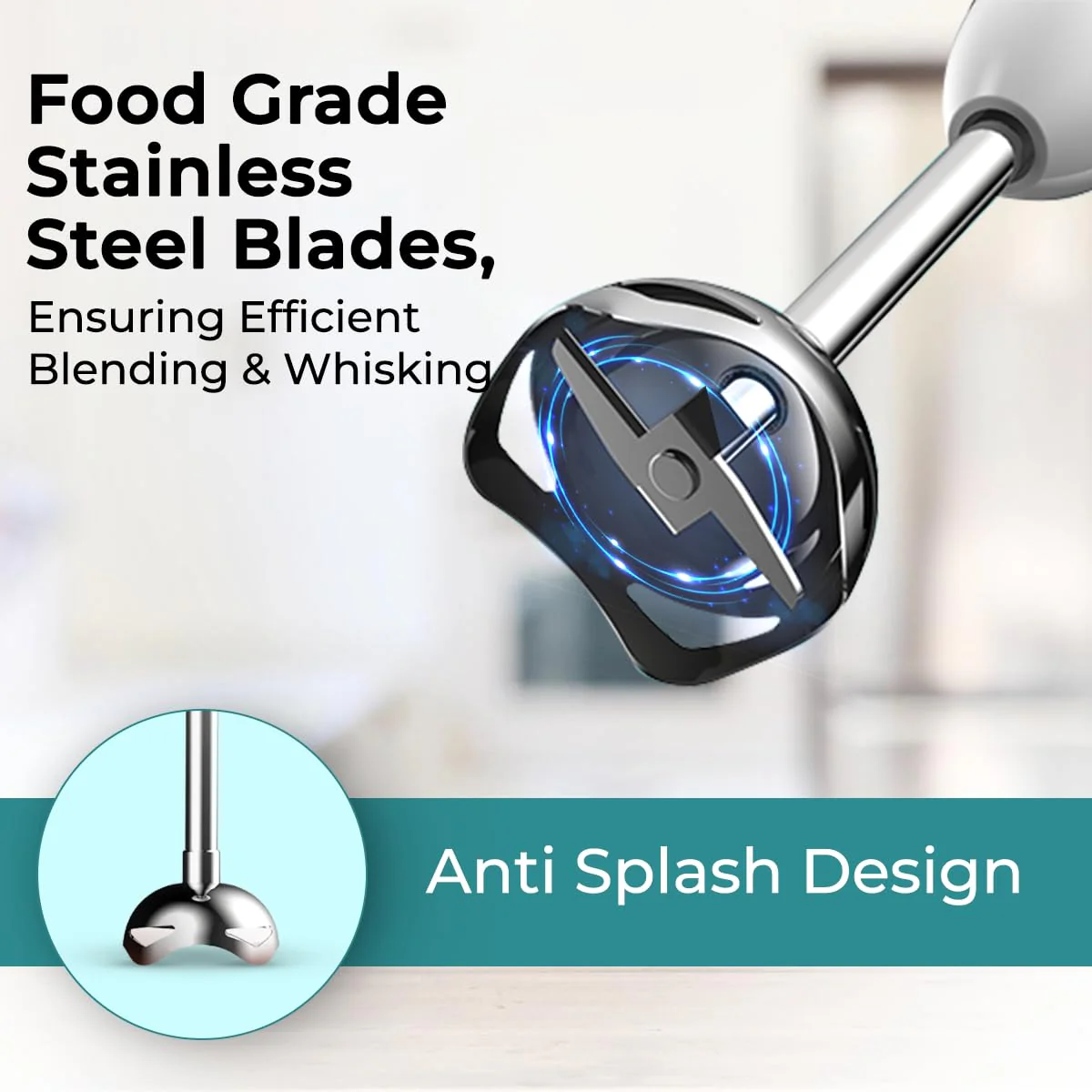 Crompton Blendserve 300W Hand Blender (ACGHB-BLENDSERVSS) | Steel Stem | Detachable & Silent - Image 6