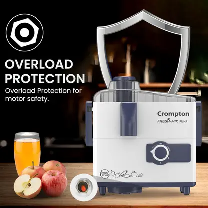 Crompton Fresh mix prima 500 W Juicer Mixer Grinder  (ACGJMG-FRSHMX PRM | 2 Jars | White, Blue) - Image 5
