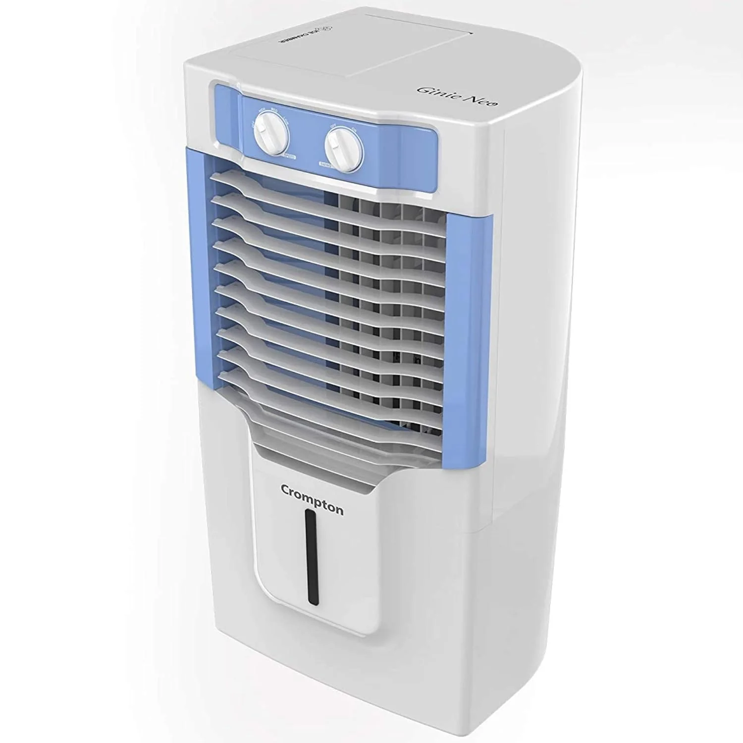 Crompton Ginie Neo Personal Air Cooler - 10L, White and Light Blue - Image 3