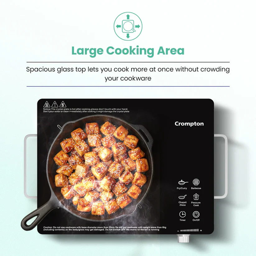Crompton Infraserve 2000 Infrared Cooktop – High Efficiency Electric Cooking - Image 4