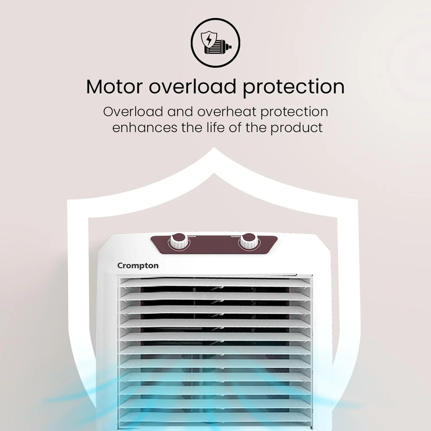 Crompton Marvel Neo Inverter Compatible Portable Personal Air Cooler (40L, White) - Image 5