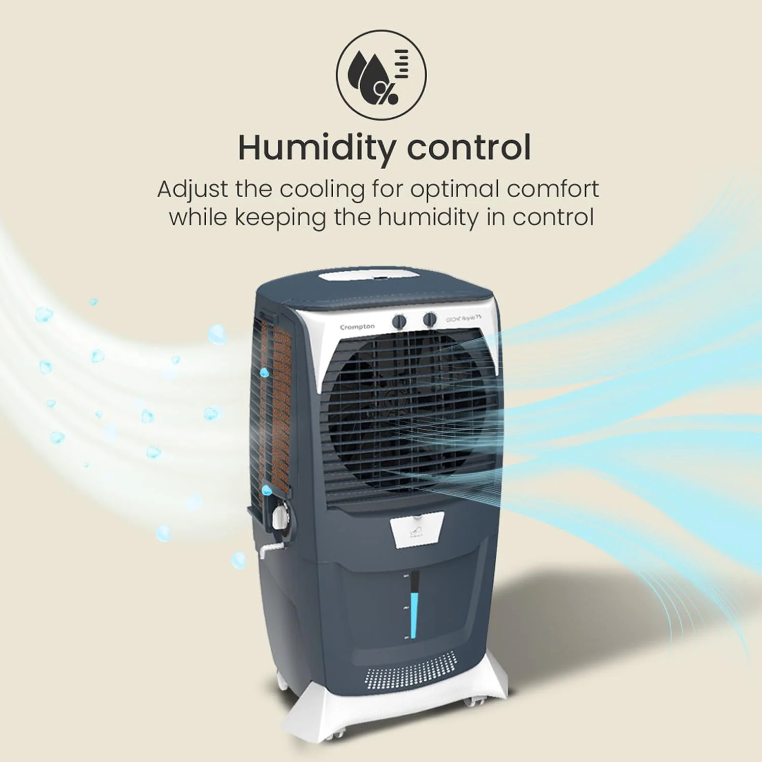 Crompton Ozone Royale 75 Litres Desert Air Cooler for home | Large & Easy Clean Ice Chamber | High Density Honeycomb Pads | Everlast Pump - Image 6