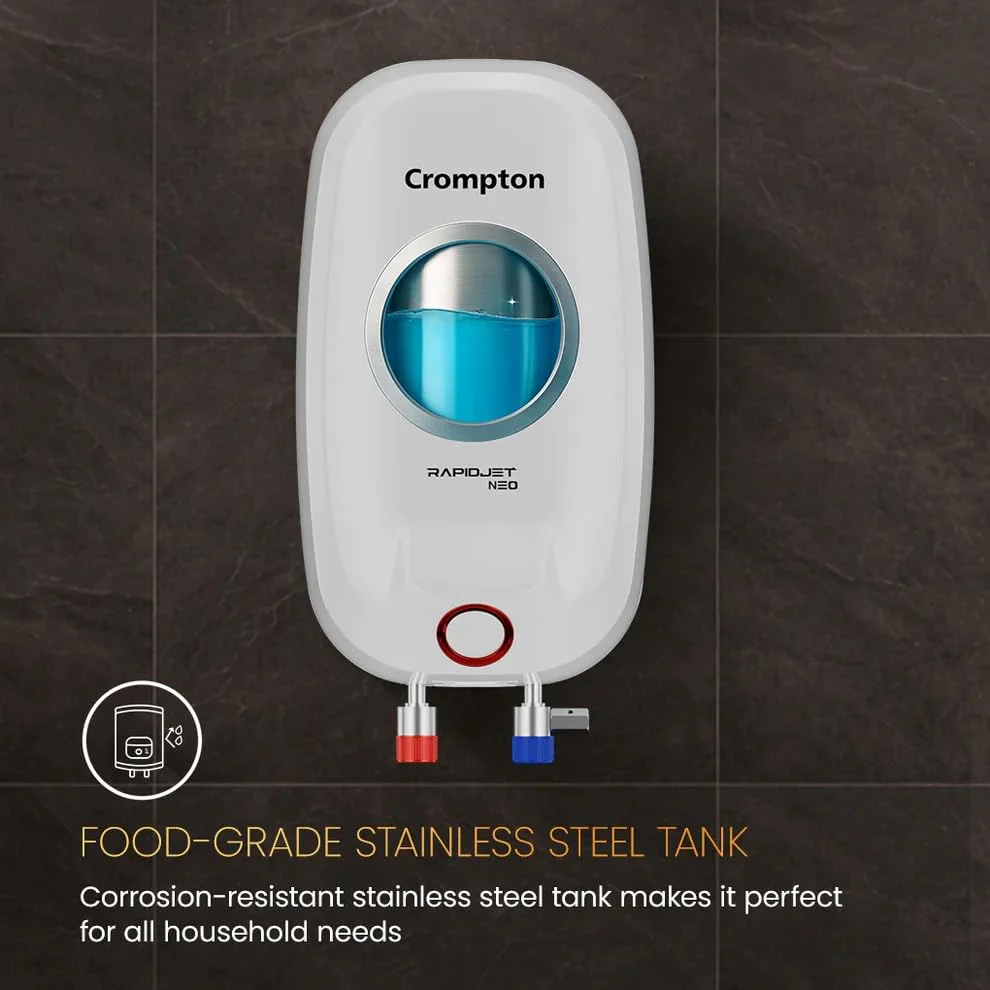 Crompton Rapid Jet Neo 3L Instant Water Heater | Anti-Scale Technology | Fast Heating - Image 5