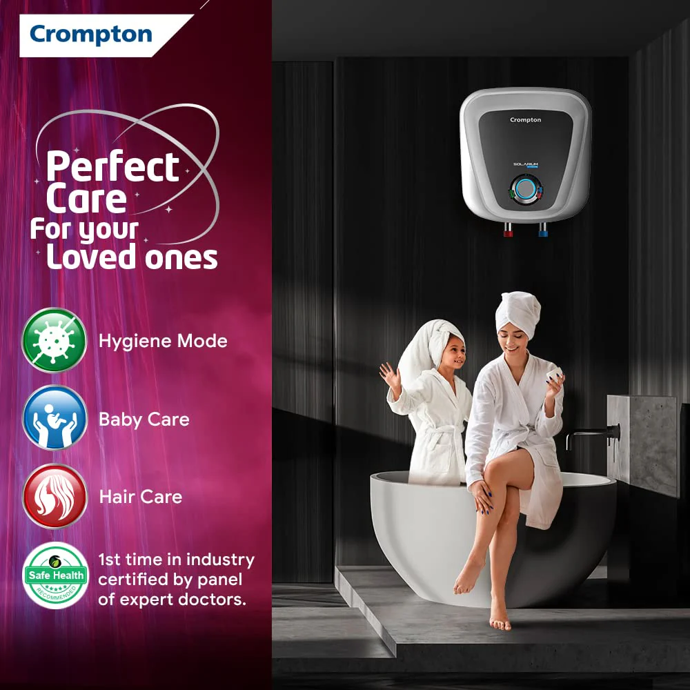 Crompton Solarium Care 10-L 5 Star Storage Water Heater (Geyser) with Rust Proof Plastic Body (White),Free Installation, Free Pipe. - Image 4